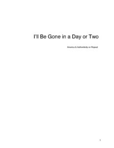 Screenshot of I'll Be Gone in a Day or Two, page 1